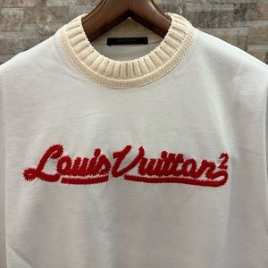 Embroidered Louis Vuitton Mockneck Tee